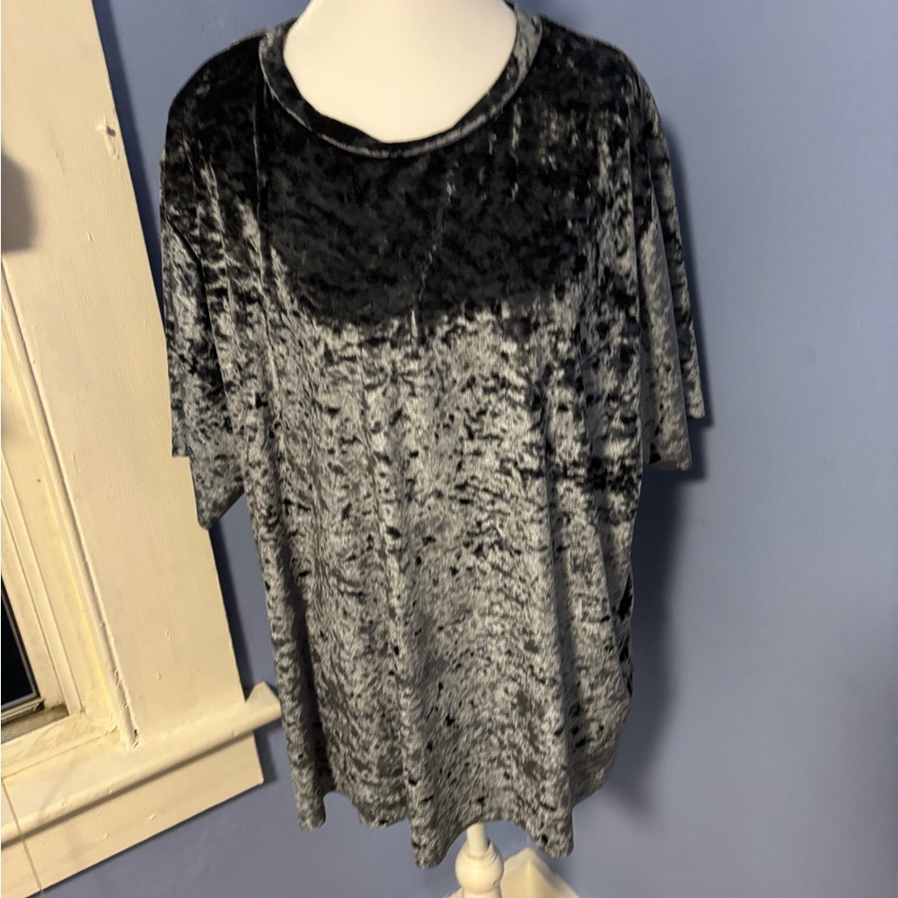 Xhilaration Gray Oversized Short Sleeve T-Shirt